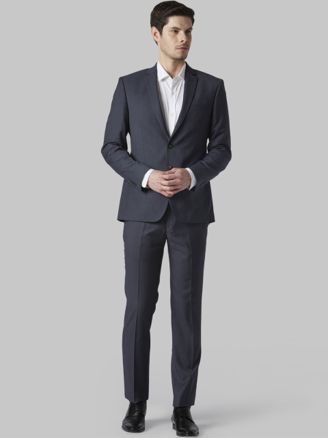 

Park Avenue Men Blue Solid Regular-Fit Single-Breasted Suit