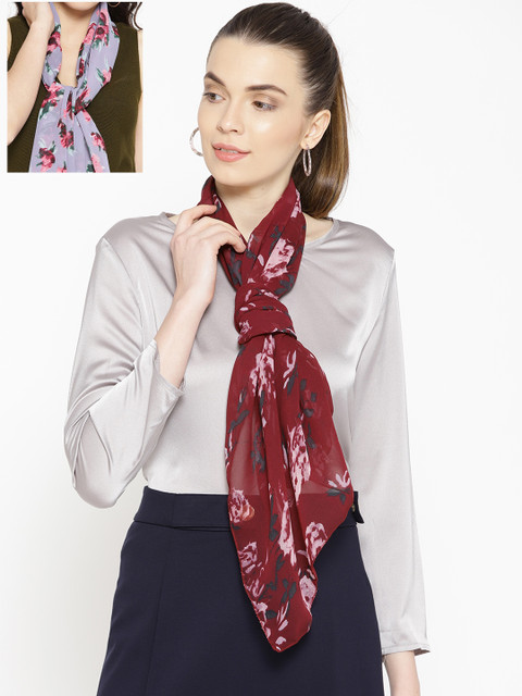 

Trend Arrest Pack of 2 Printed Scarves, Multi