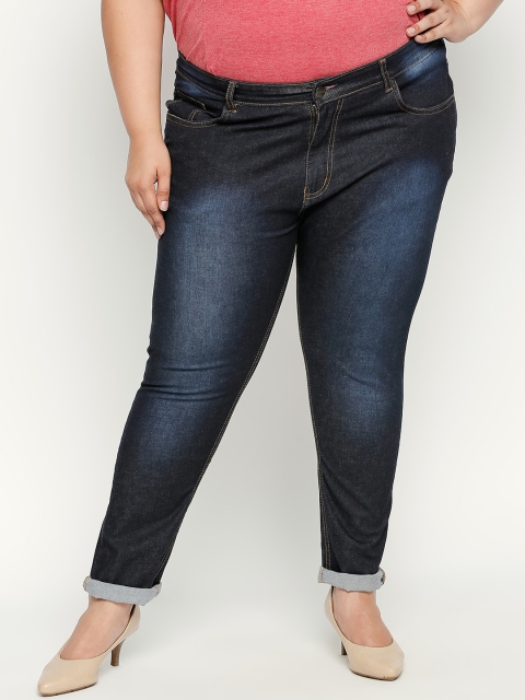 

ZUSH Plus Size Women Blue Regular Fit Mid-Rise Clean Look Jeans