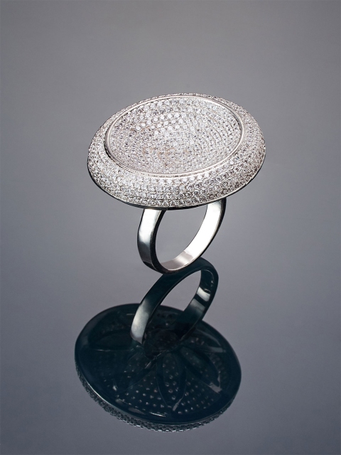 

shaze Women Silver-Plated CZ-Studded Finger Ring