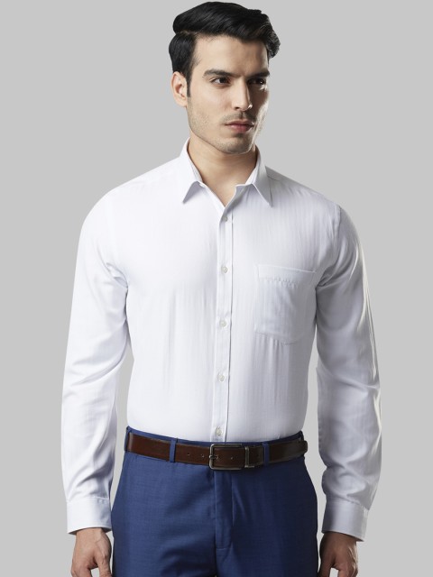 

Next Look Men White Regular Fit Self Design Formal Shirt