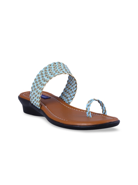 

MSC Women Sea Green Woven Design One Toe Flats