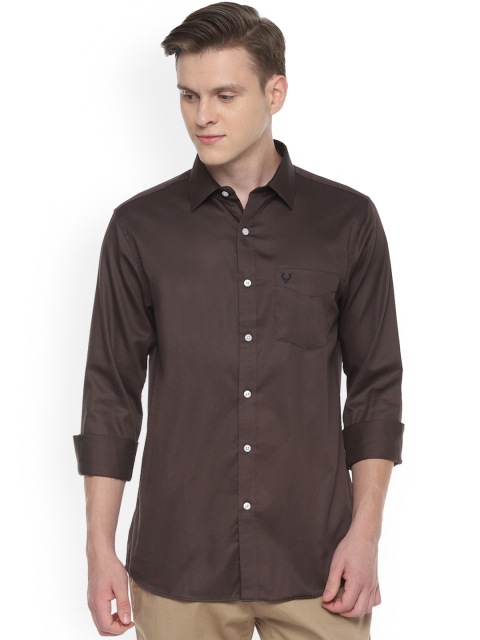 

Allen Solly Men Brown Slim Fit Solid Casual Shirt
