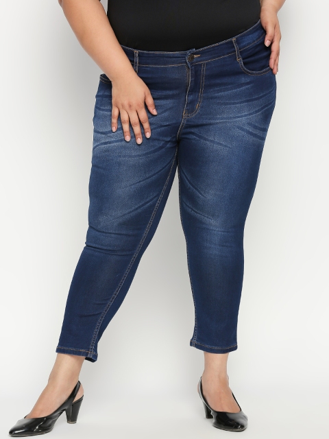 

ZUSH Plus Size Women Blue Regular Fit Mid-Rise Clean Look Jeans
