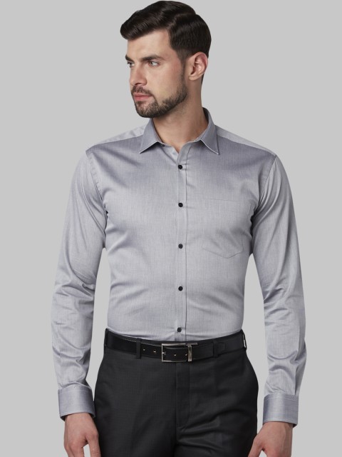 

Park Avenue Men Grey Slim Fit Solid Formal Shirt