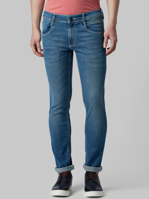 

Park Avenue Men Blue Tapered Fit Mid-Rise Clean Look Stretchable Jeans