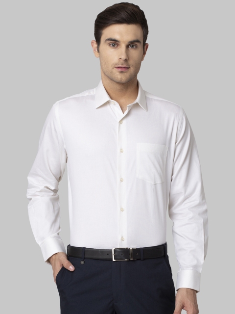 

Park Avenue Men White Regular Fit Solid Formal Shirt