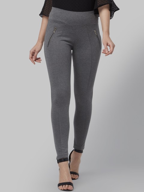 

Park Avenue Women Grey Regular Fit Solid Regular Trousers