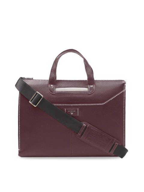 

Da Milano Unisex Brown Solid Laptop Bag