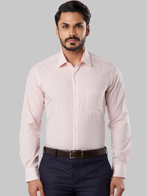 

Raymond Men Orange Regular Fit Printed Formal Shirt