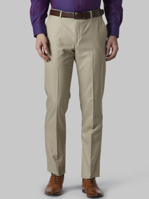

Park Avenue Men Brown Regular Fit Solid Formal Trousers
