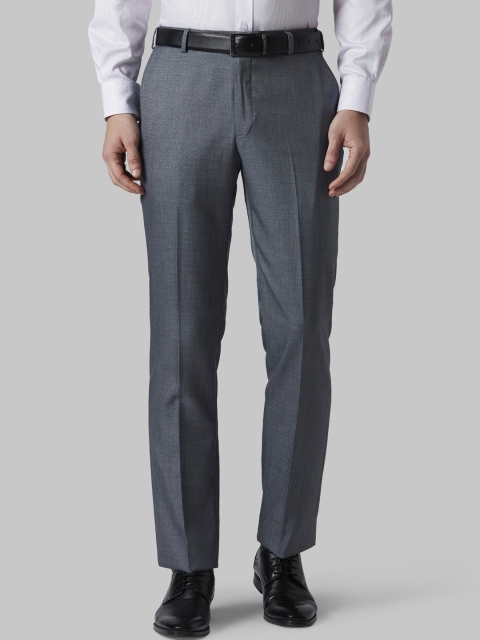 

Park Avenue Men Blue Regular Fit Solid Formal Trousers
