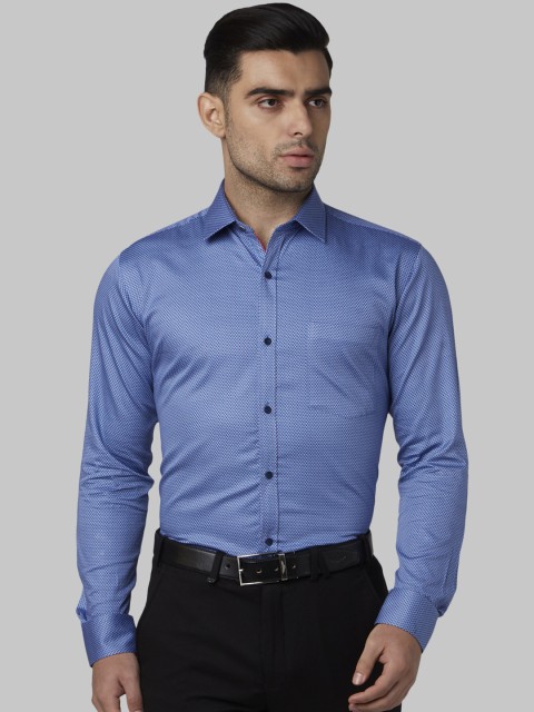

Park Avenue Men Blue Slim Fit Printed Formal Shirt