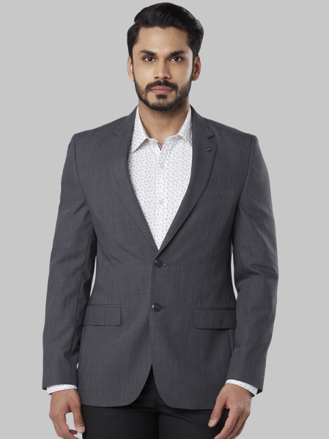 

Raymond Men Grey Solid Single-Breasted Formal Blazer