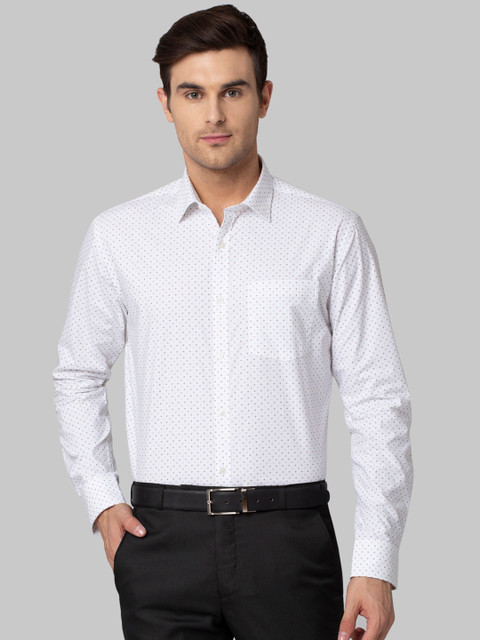 

Park Avenue Men White Slim Fit Printed Formal Shirt