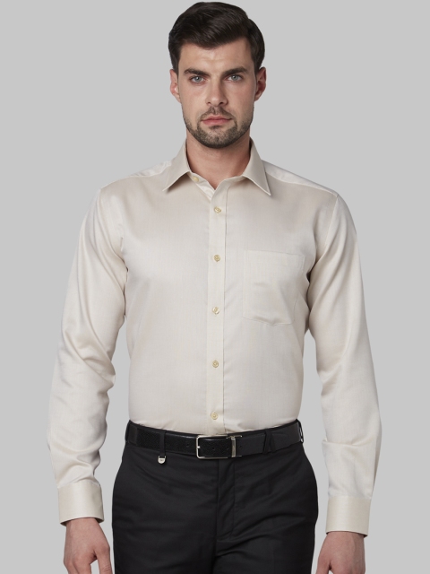 

Park Avenue Men Beige Regular Fit Solid Formal Shirt