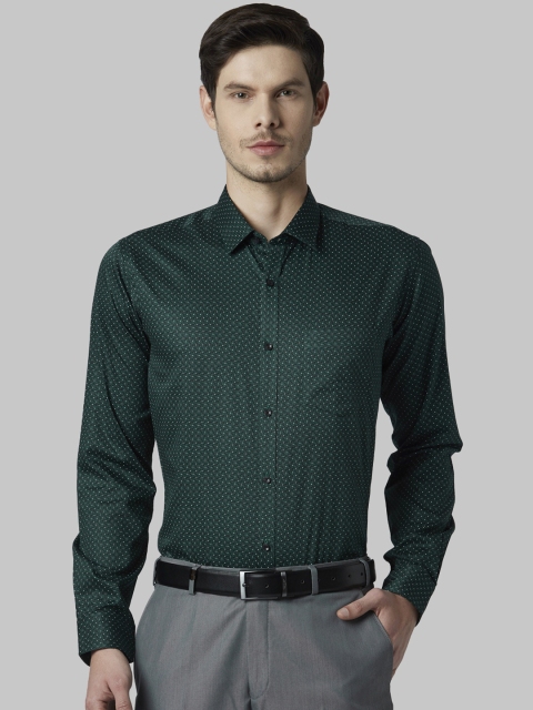 

Park Avenue Men Green Slim Fit Printed Formal Shirt