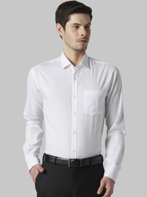 

Park Avenue Men White Slim Fit Solid Formal Shirt
