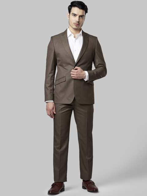 

Raymond Men Brown Solid Regular-Fit Single-Breasted Suit