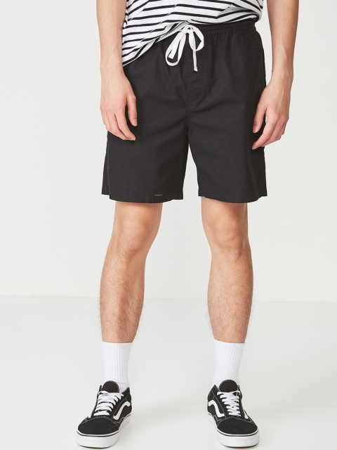

COTTON ON Men Black Solid Regular Fit Regular Shorts