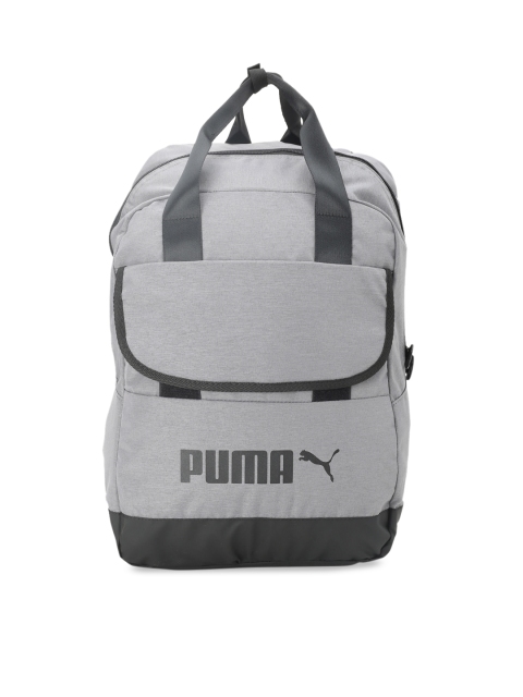 

Puma Unisex Grey & Black Brand Logo Backpack