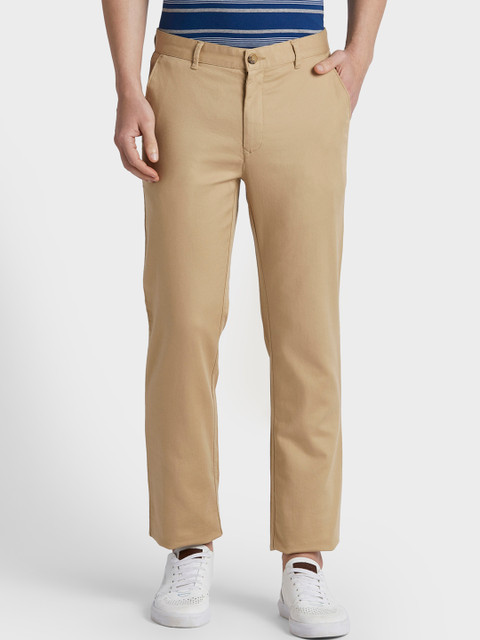 

ColorPlus Men Khaki Regular Fit Solid Regular Trousers