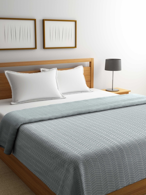 

Portico New York Grey & White Geometric AC Room 120 GSM Double Bed Comforter