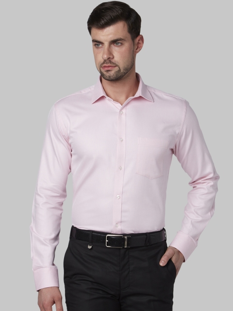 

Park Avenue Men Pink Slim Fit Self Design Formal Shirt