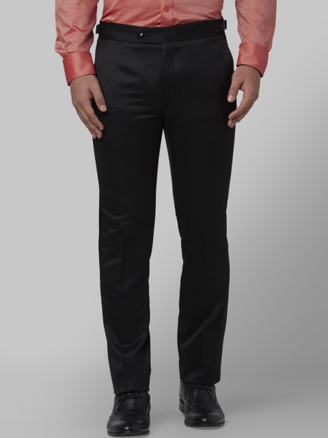 

Park Avenue Men Black Slim Fit Solid Formal Trousers