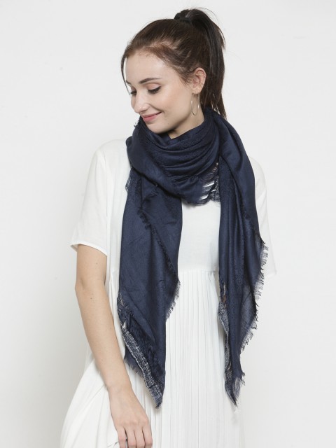 

J Style Women Blue Solid Stole