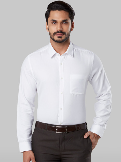 

Next Look Men White Regular Fit Self Design Formal Shirt