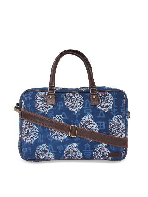 

Vivinkaa Women Blue Printed Laptop Bag