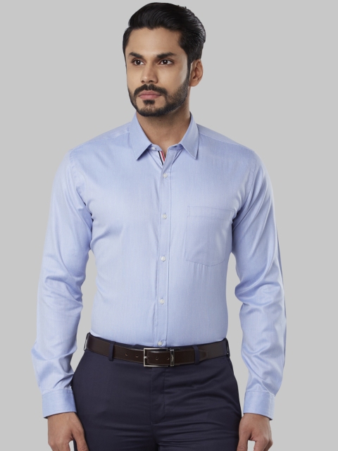 

Next Look Men Blue Slim Fit Self Design Formal Shirt
