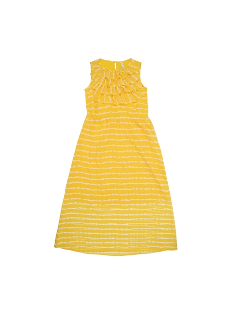 

Pantaloons Junior Girls Yellow A-Line Dress