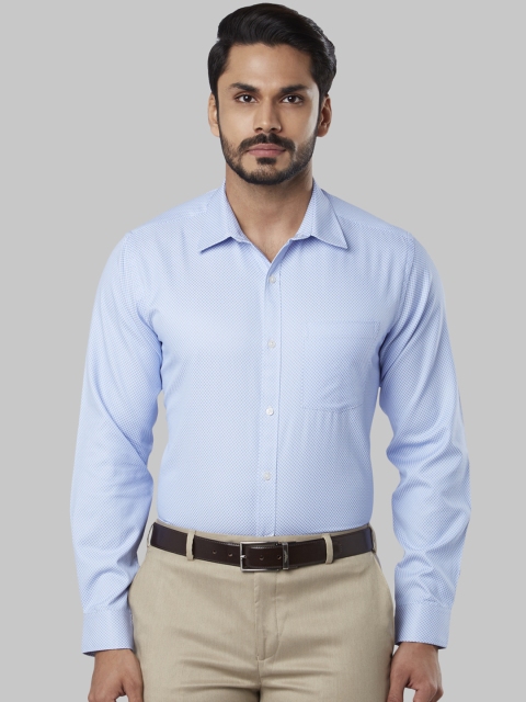 

Next Look Men Blue Regular Fit Self Design Formal Shirt