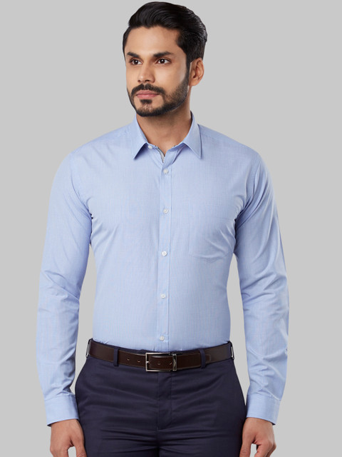 

Next Look Men Blue Slim Fit Solid Formal Shirt