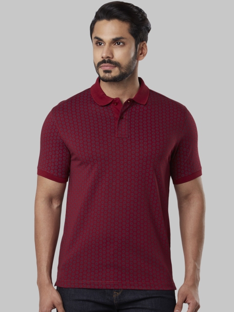 

Next Look Men Maroon Printed Polo Collar T-shirt