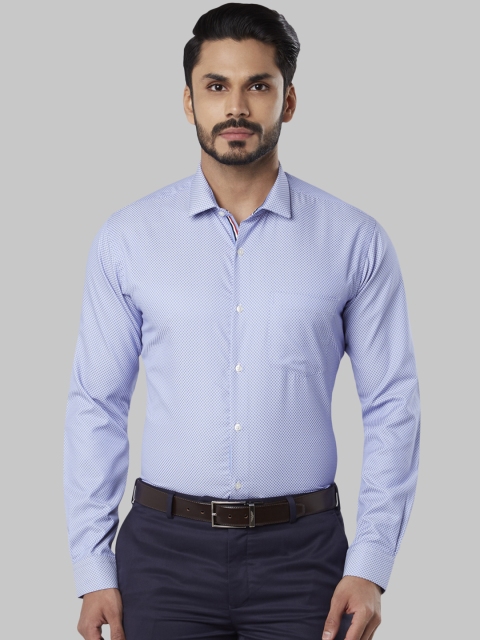 

Next Look Men Blue Slim Fit Self Design Formal Shirt