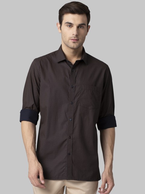 

Park Avenue Men Brown Regular Fit Printed Casual Shirt