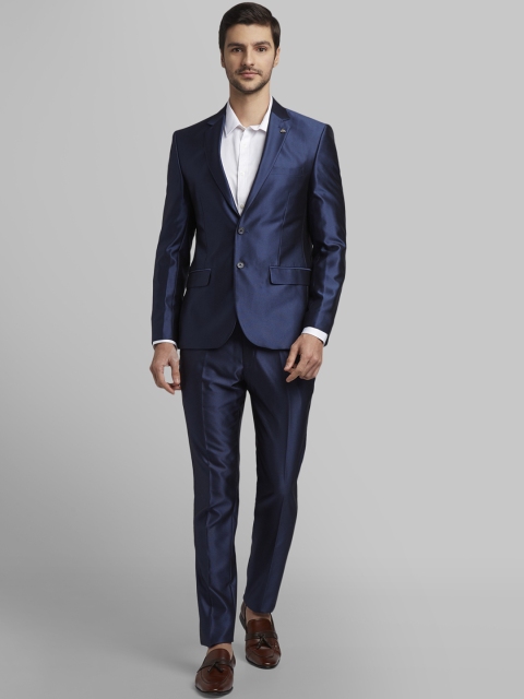 

Parx Men Blue Solid Regular-Fit Single-Breasted Suit