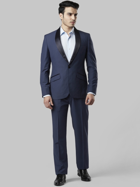 

Raymond Men Blue Solid Regular-Fit Tuxedo Suit