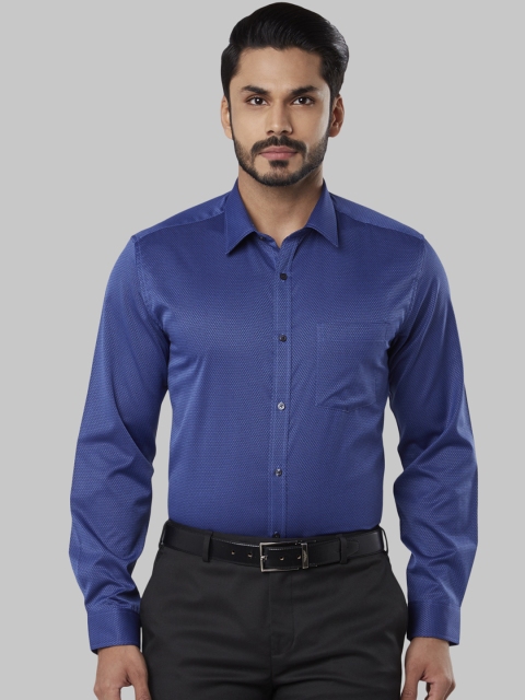 

Next Look Men Blue Regular Fit Self Design Formal Shirt