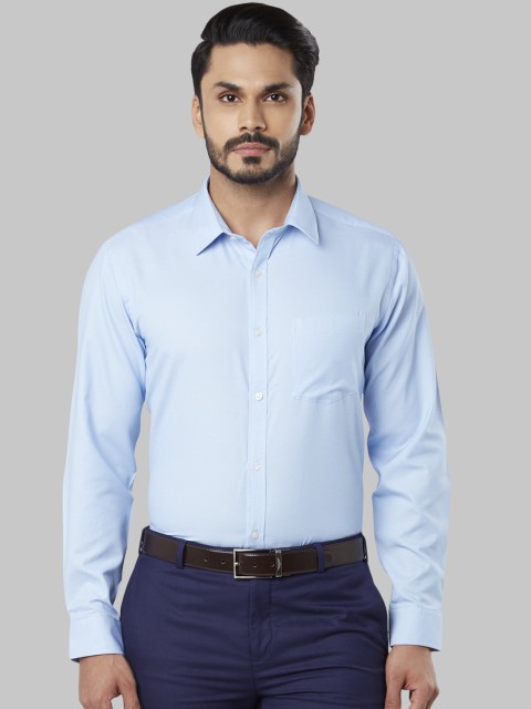 

Next Look Men Blue Regular Fit Self Design Formal Shirt