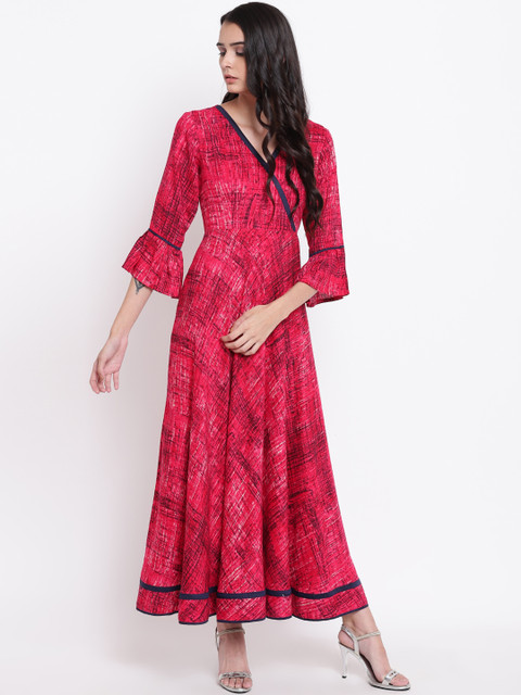 

trueBrowns Women Pink Empire Dress
