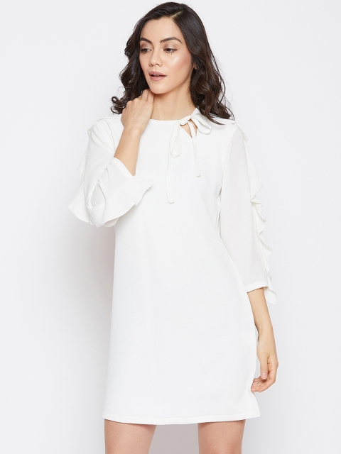 

Imfashini Women White A-Line Dress