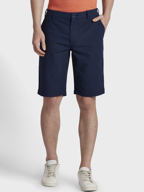 

ColorPlus Men Blue Printed Regular Fit Regular Shorts
