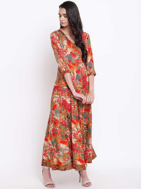 

trueBrowns Women Multicoloured Maxi Dress, Multi
