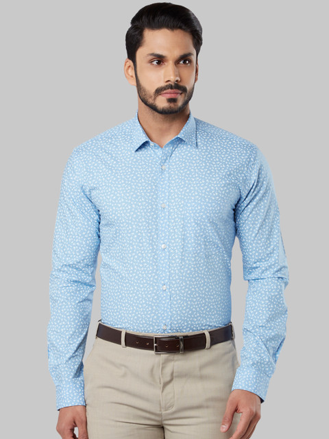 

Next Look Men Blue Slim Fit Printed Formal Shirt