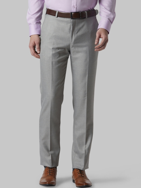 

Park Avenue Men Grey Regular Fit Solid Formal Trousers