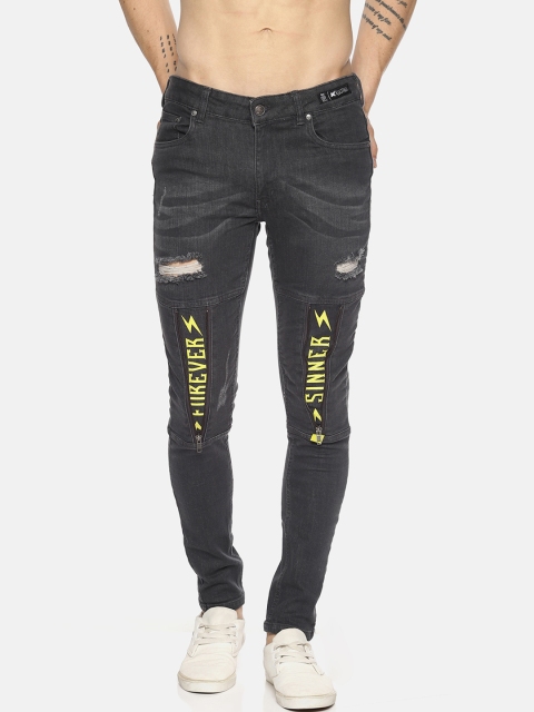 

KULTPRIT Men Grey Skinny Fit Mid-Rise Mildly Distressed Stretchable Jeans